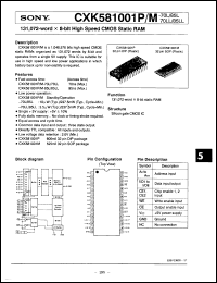 Click here to download CXK581001P70LL Datasheet