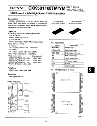 Click here to download CXK581100YM12L Datasheet