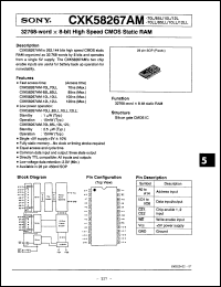 Click here to download CXK58267AM70LL Datasheet