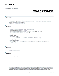 Click here to download CXA3355AER Datasheet