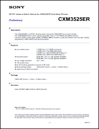 Click here to download CXM3525ER Datasheet