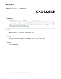 Click here to download CXG1228XR Datasheet