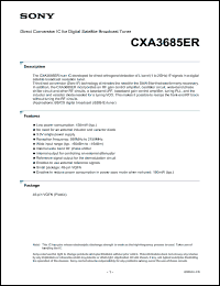 Click here to download CXA3685ER Datasheet