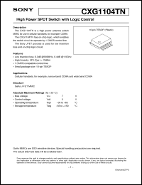 Click here to download CXG1104TN Datasheet
