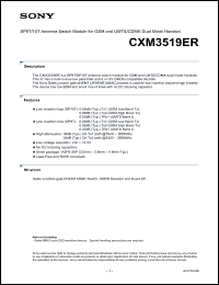 Click here to download CXM3519ER Datasheet