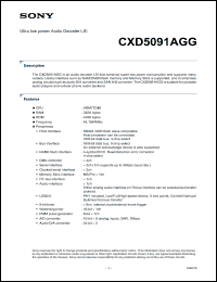 Click here to download CXD5091AGG Datasheet