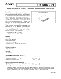 Click here to download CXA3668N Datasheet