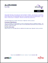 Click here to download AM29LV800DB90WCD Datasheet