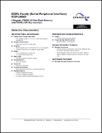 Click here to download S25FL004D0LMAI013 Datasheet