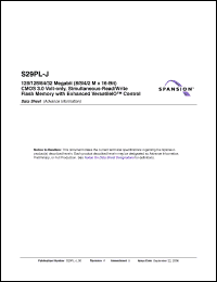 Click here to download S29PL-J70BFI012 Datasheet