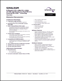 Click here to download S29AL016M90BAI013 Datasheet