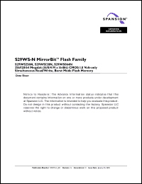 Click here to download S29WS064N0PBFI012 Datasheet