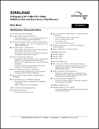 Click here to download S29AL016D90MAI020 Datasheet
