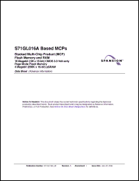 Click here to download S71GL016A40BAW3J3 Datasheet