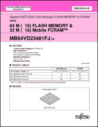 Click here to download MB84VD23481FJ-70 Datasheet