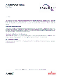 Click here to download AM49PDL640AG Datasheet