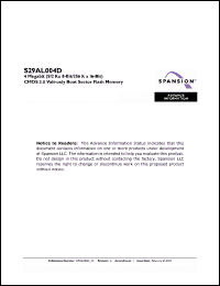 Click here to download S29AL004D90MAI013 Datasheet