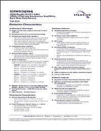 Click here to download S29WS064J0SBFW01 Datasheet