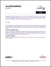 Click here to download AM29LV640ML112PCI Datasheet