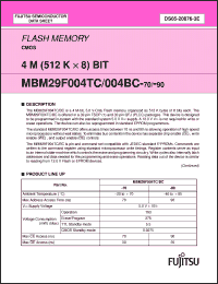 Click here to download MBM29F004BC-70PFTN Datasheet