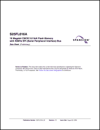 Click here to download S25FL016A0LMFI003 Datasheet