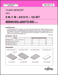 Click here to download MBM29SL800TD-10PFTN Datasheet