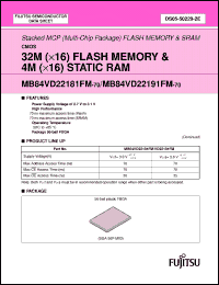Click here to download MB84VD22191FM-70PBS Datasheet