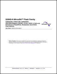 Click here to download S29NS128N0SBJW003 Datasheet