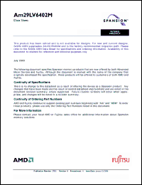 Click here to download AM29LV6402MH100RPHI Datasheet