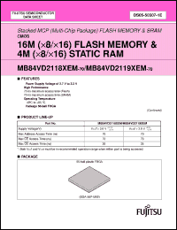 Click here to download MB84VD21182EM-70PBS Datasheet