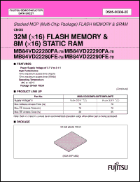 Click here to download MB84VD22280FA-70PBS Datasheet