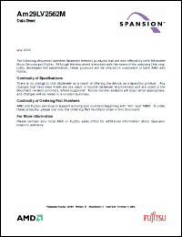 Click here to download AM29LV2562ML120RPII Datasheet