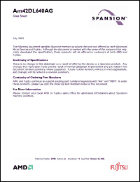 Click here to download AM42DL640AG Datasheet