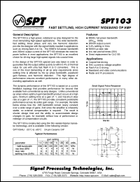Click here to download SPT103 Datasheet