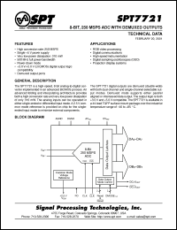 Click here to download SPT7721SIT Datasheet