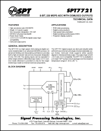 Click here to download SPT7721 Datasheet