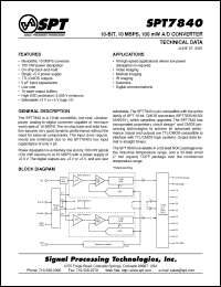 Click here to download SPT7840 Datasheet