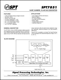 Click here to download SPT7851SIT Datasheet