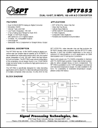Click here to download SPT7852SIT Datasheet