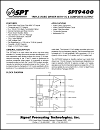 Click here to download SPT9400SCR Datasheet