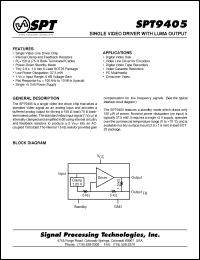 Click here to download SPT9405SCL Datasheet