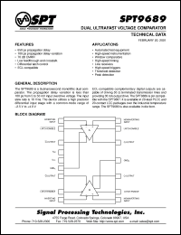 Click here to download SPT9689ACU Datasheet