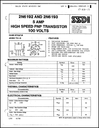 Click here to download 2N6192 Datasheet