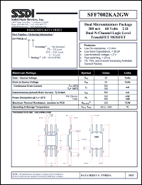 Click here to download SFF7002KA2GW Datasheet