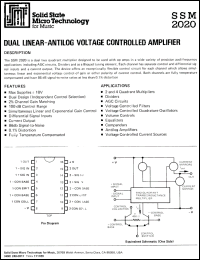 Click here to download SSM2020 Datasheet