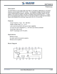 Click here to download SSTX4915 Datasheet