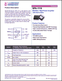 Click here to download SPA-1118 Datasheet