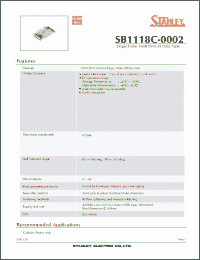 Click here to download SB1118C-0002 Datasheet