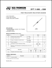 Click here to download BYT11-1000 Datasheet
