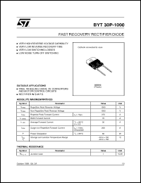 Click here to download BYT30P-1000 Datasheet